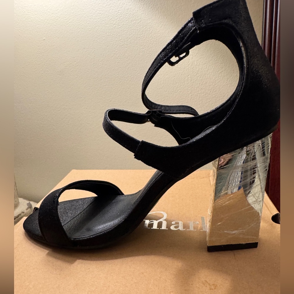 Chic Black and Silver Heels